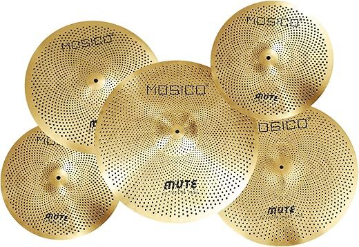 MOSICO Golden Mute Quiet Drum Cymbal Pack