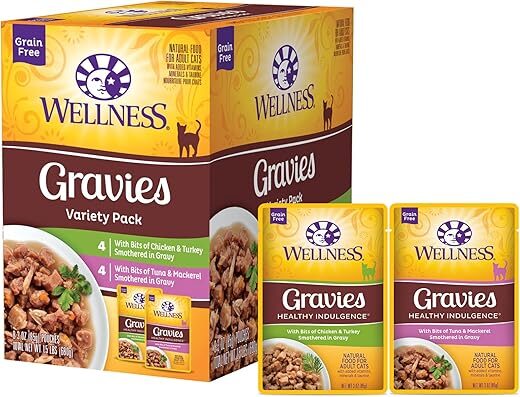 Wellness Gravies Grain-Free Wet Cat Food, 3 oz Pouches