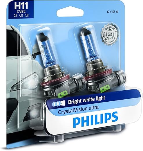 PHILIPS H11 CrystalVision Ultra Bright White Bulb