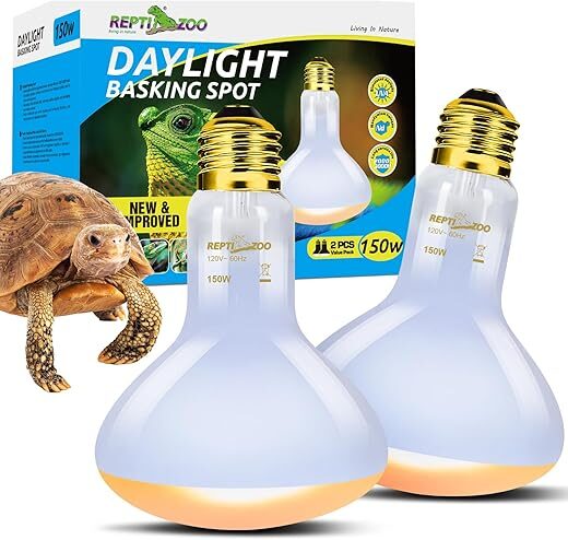 REPTI ZOO Heat Lamp Bulb 150W, 2 Pack