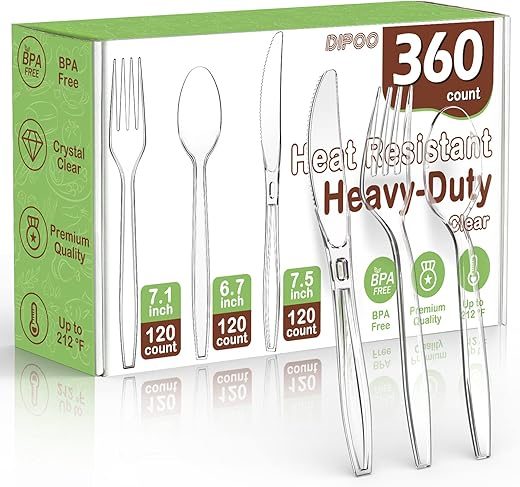 Dipoo Heavy Duty Disposable Silverware Set