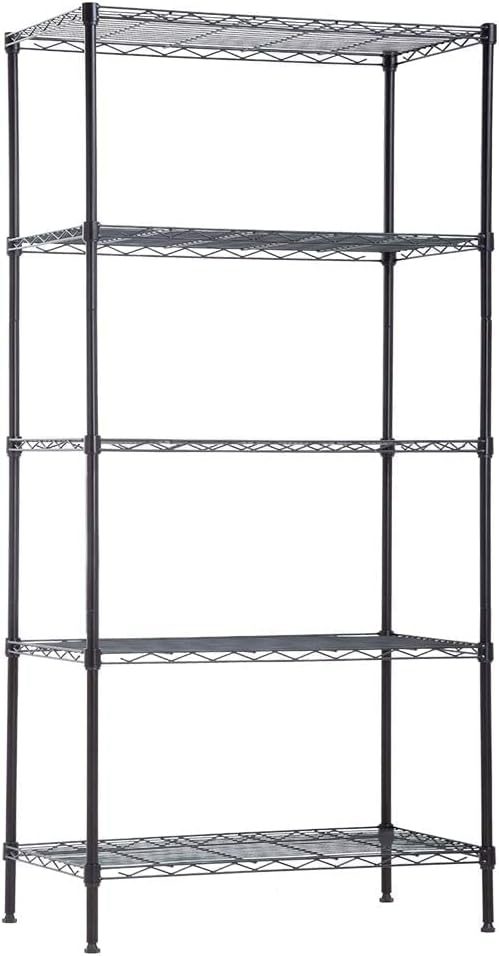 BestOffice Heavy Duty Wire Shelving Unit (Black)