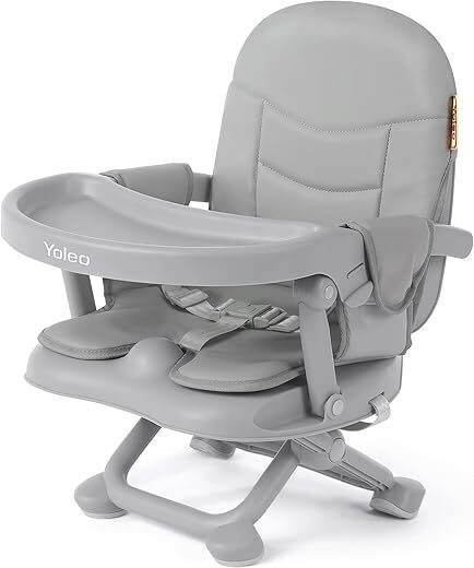 YOLEO High Chair Folding Portable Booster Seat (Grey)