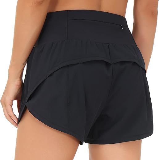 THE GYM PEOPLE High Waisted Quick Dry Running Shorts