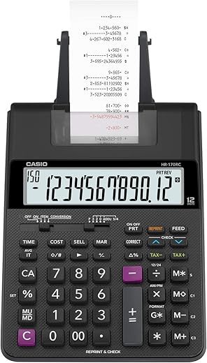 Casio HR-170RC Plus Desktop Printing Calculator