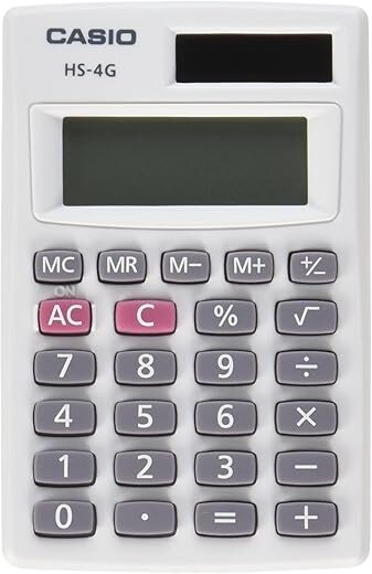 Casio HS-4G Standard Function Calculator