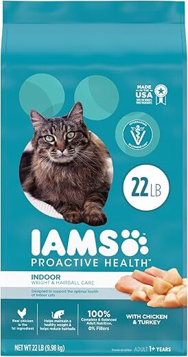 Iams Indoor Weight Control & Hairball Cat Food, 22 lb. Bag