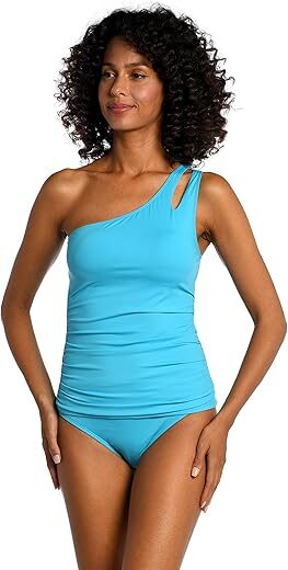 La Blanca Island Goddess One Shoulder Tankini Top