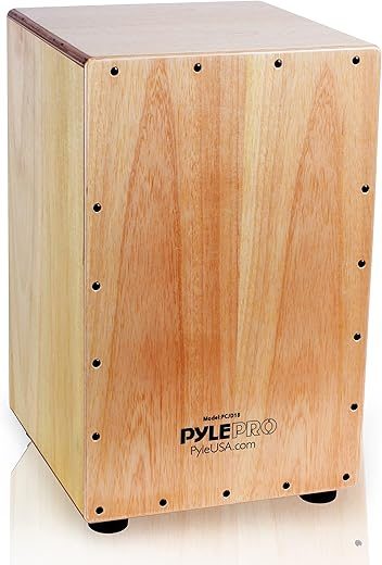 Pyle Jam Cajon – Wooden Percussion Box (PCJD18)
