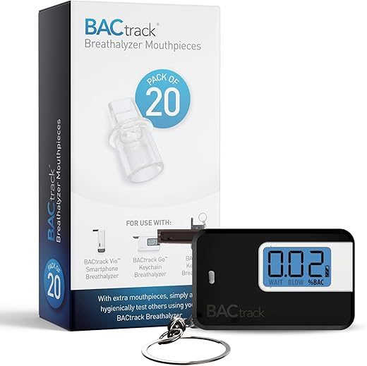 BACtrack Keychain Breathalyzer And Mouthpieces Bundle