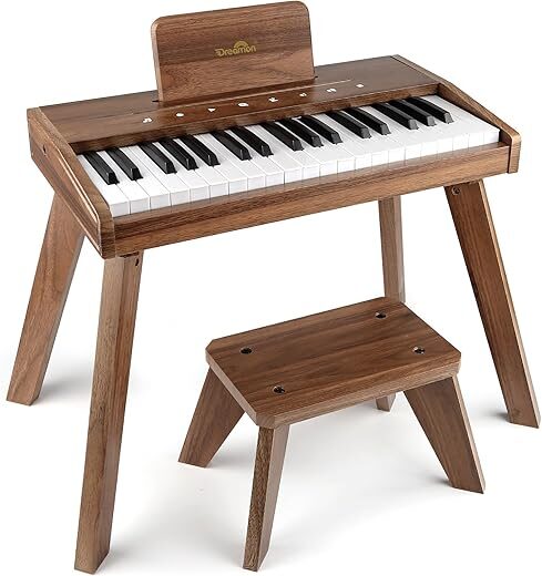 Dreamon Kids Digital Piano Keyboard, Wood Piano Toy