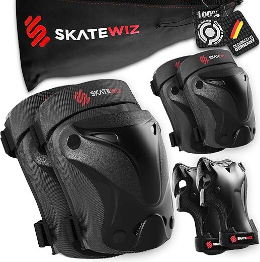 SKATEWIZ Knee, Elbow, Wrist Guards – 6pc Skating Gear