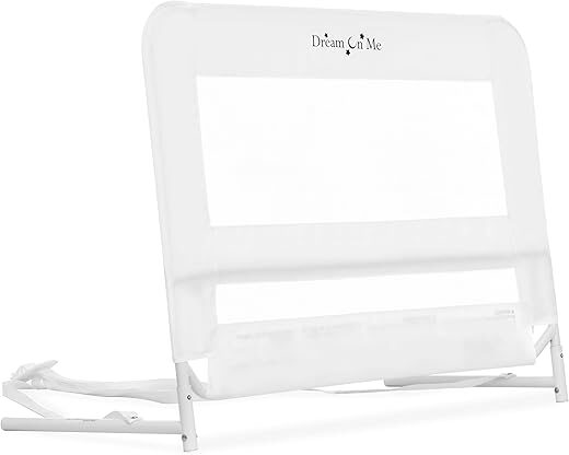 Dream On Me Lightweight Adjustable Bed Rail with Mesh Fabric 33’L X 14″W X 23″H