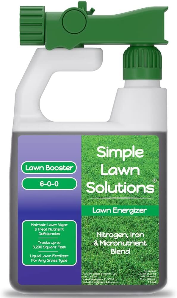 Simple Lawn Solutions Liquid Lawn Fertilizer with Iron, 32 Oz