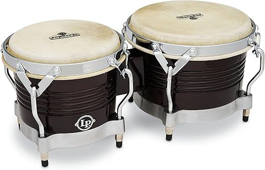 Latin Percussion Matador Wood Bongos – Dark Brown 8.625-inch