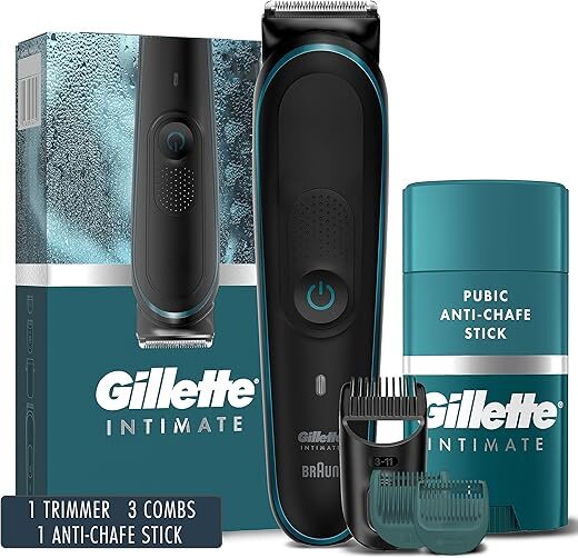 Gillette Men’s Pubic Hair Trimmer, Waterproof, Cordless