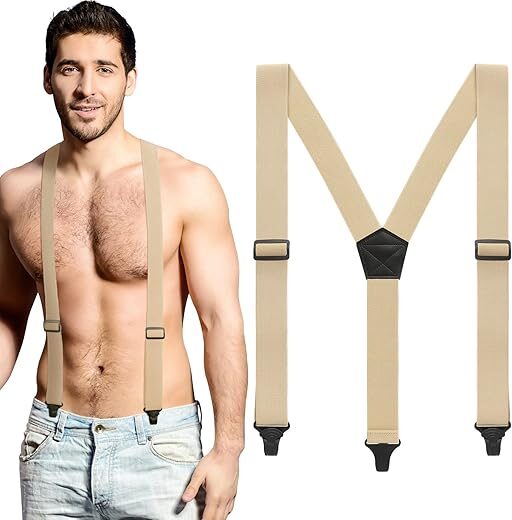 Jiuguva Y Back Hidden Airport Suspenders