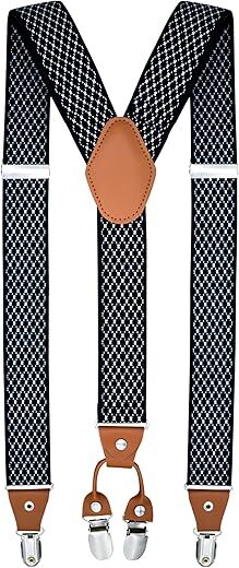 trilece Solid Adjustable Y Back Suspenders