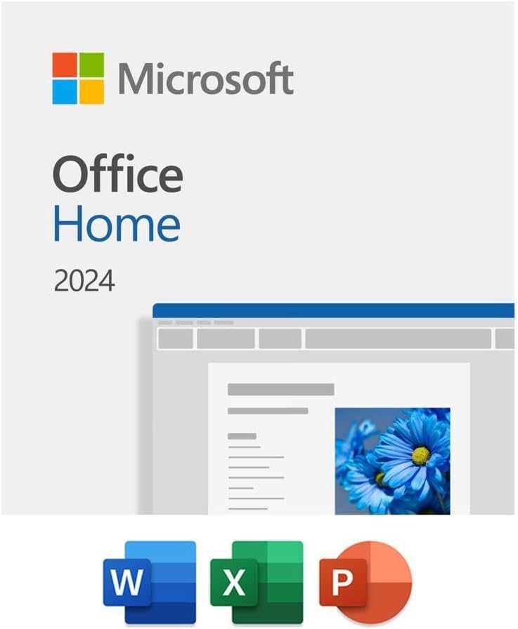 Microsoft Microsoft Office Home 2024 | One Time Purchase, 1 Device | Windows 10/11, Mac – Key Card