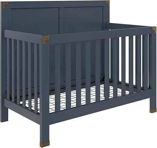 Baby Relax Miles 5-in-1 Convertible Crib, Graphite Blue