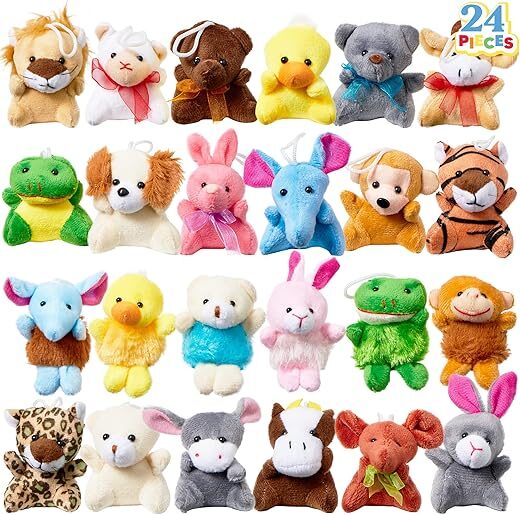 JOYIN Mini Animal Plush Toy Assortment 24 Pack