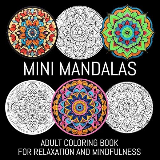 Mini Mandalas Adult Coloring Book