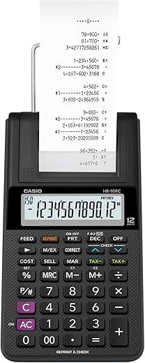 Casio Mini-Desktop Printing Calculator HR-10RC