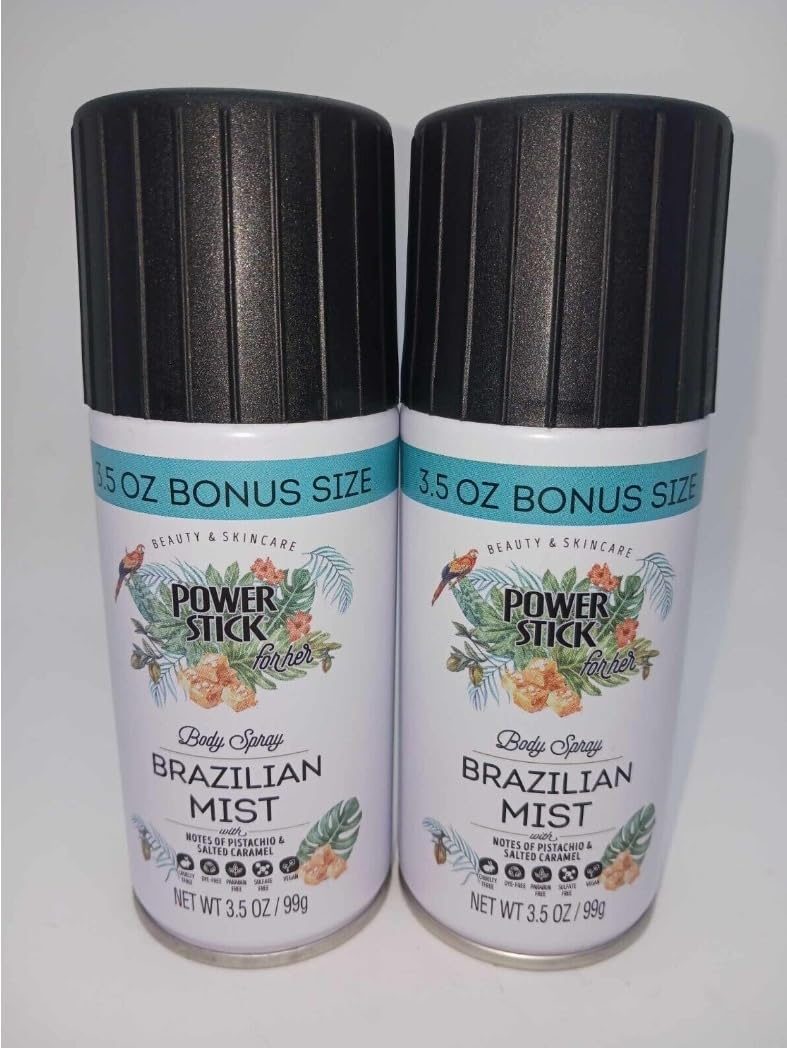 Power Stick Mist Body Spray Pistachio & Caramel (2 Pack)