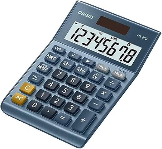 Casio MS-80B Desktop Calculator Blue
