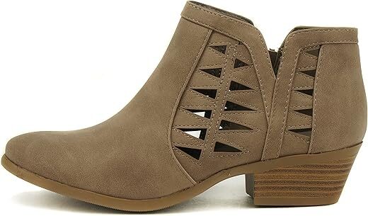 Soda Mug Round Toe Faux Suede Booties