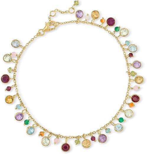 Ross-Simons Multi-Gemstone Anklet