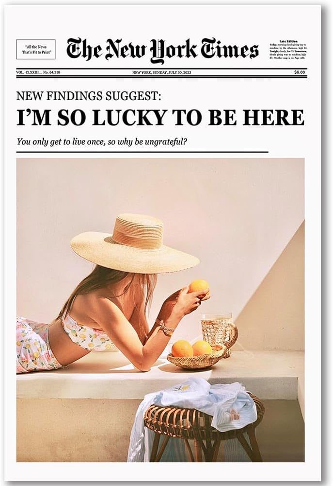 generic New York Times Print Newspaper Poster