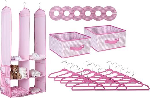 Delta Nursery Storage 24 Piece Set, Pink