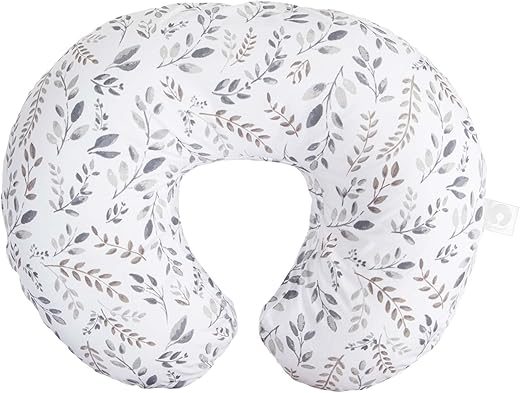 Boppy Nursing Pillow Gray Taupe Leaves