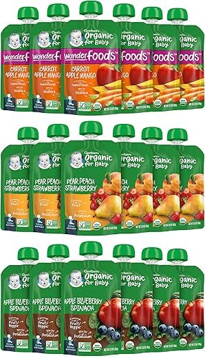 Gerber Organic Baby Food Pouches, 3.5 Ounce