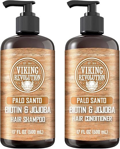 Viking Revolution Palo Santo Men’s Shampoo & Conditioner Set