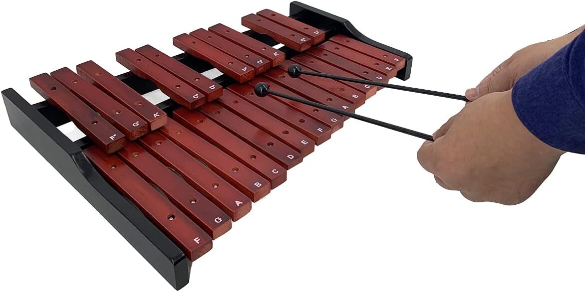 Lfhelper Portable 25 Key Alto Xylophone, Rose Wood