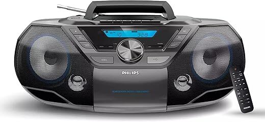 PHILIPS Portable CD Player Bluetooth Boombox With Bass