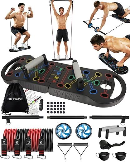 HOTWAVE Portable Exercise Equipment with 16 Accessories
