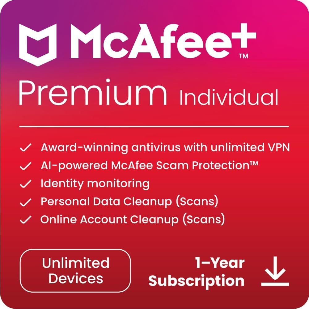 McAfee Premium 2024 Individual Plan | Unlimited Devices
