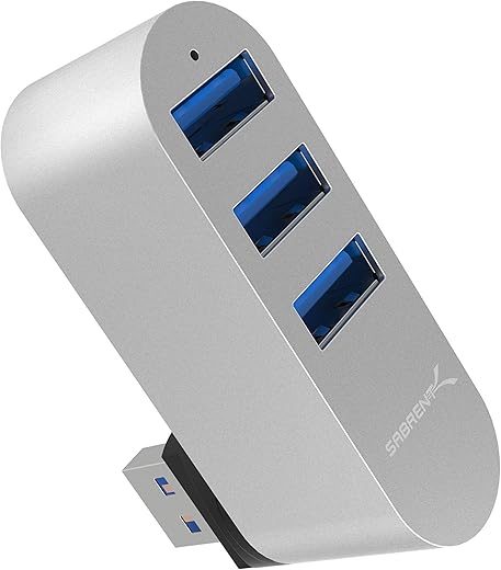 SABRENT Premium Aluminum Mini USB 3.0 Hub (HB-R3MC)