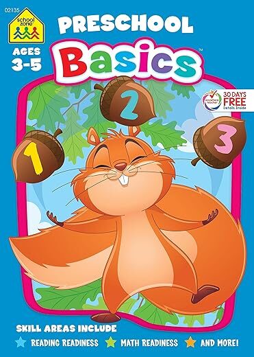 Preschool Basics Workbook – 32 Pages, Ages 3-5