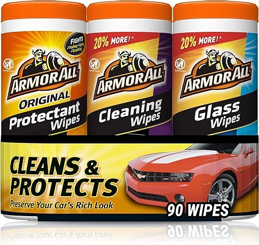 Armor All Protectant, Glass & Cleaning Wipes, 30 Count