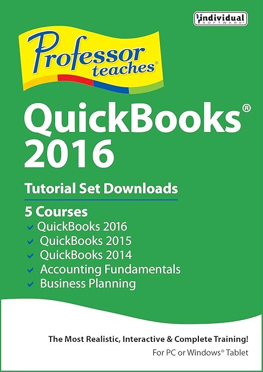 Individual Software QuickBooks 2016 Tutorial Set Download