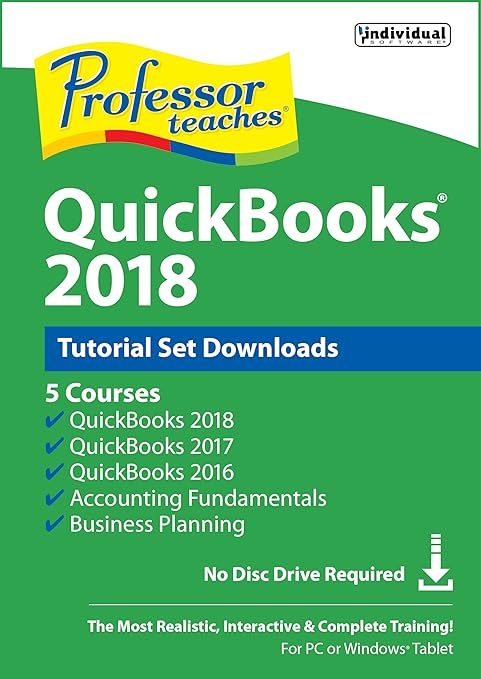 Individual Software QuickBooks 2018 Tutorial Set Download