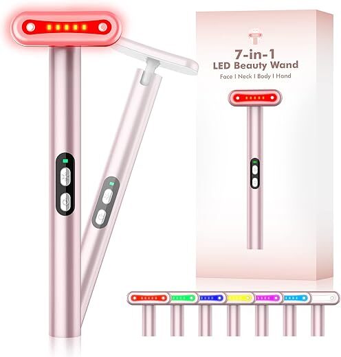i-Keaui 7 in 1 LED Light Therapy Face Massager