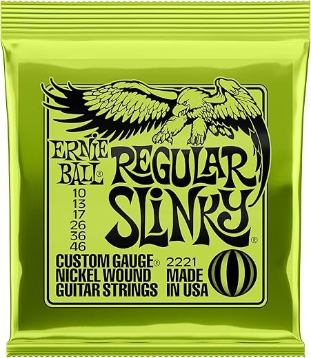 Ernie Ball Regular Slinky Nickel Wound Guitar Strings 10-46 Gauge
