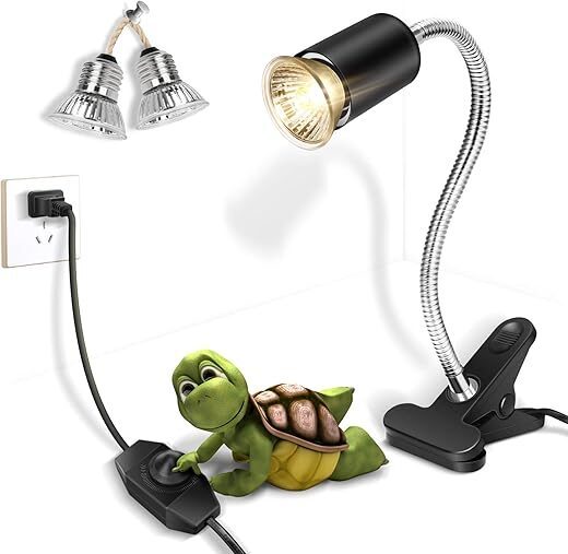 Fischuel Reptile Heating Lamp With Clamp, E27 110V