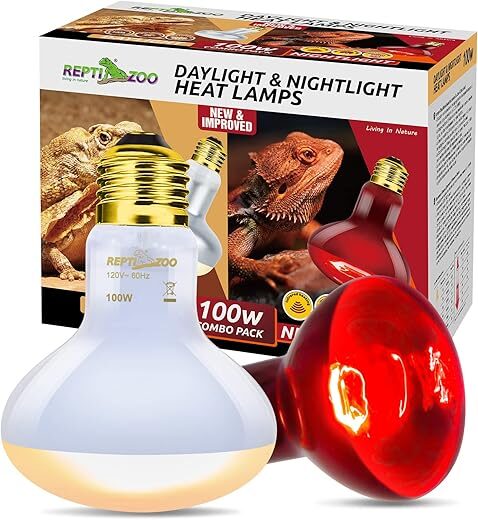 REPTI ZOO 100W Reptile Heat Lamp Combo