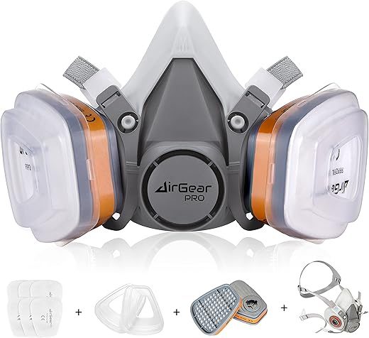 AirGearPro Reusable Respirator Mask M-500 With Filters
